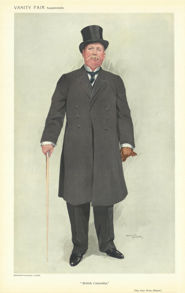 Associate Product VANITY FAIR SPY CARTOON. Price Ellison 'British Columbia' Canada 1911 print