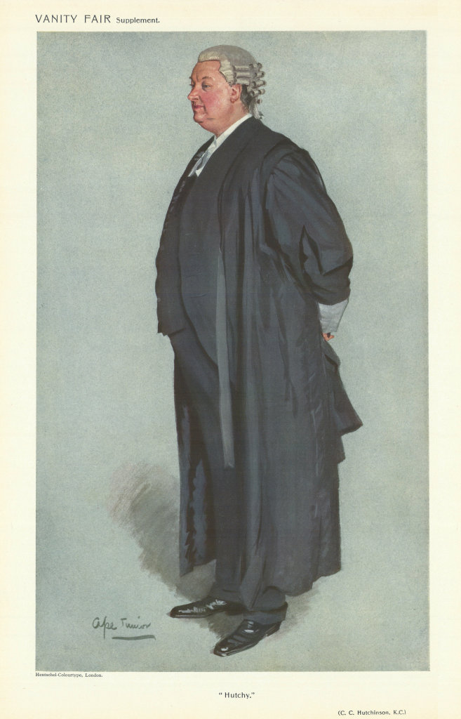 VANITY FAIR SPY CARTOON. CC Hutchinson 'Hutchy' Law. By Ape Junior 1911 print