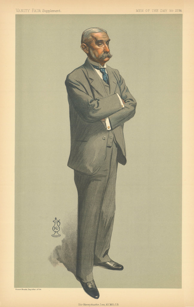 SPY CARTOON. Sir Henry Austin Lee. Diplomats. Jethou. France Belgium. By K 1912