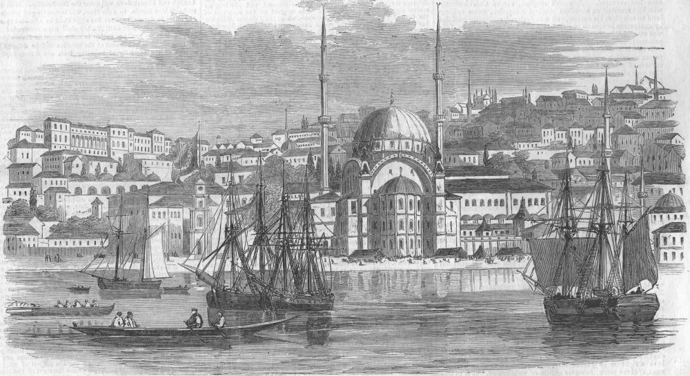TURKEY. Constantinople (Istanbul) ; Russian Embassy; Mosque Sultan Mahmoud, 1853