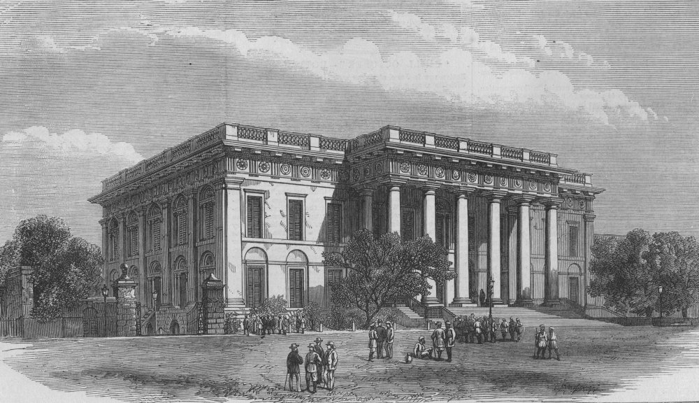 CALCUTTA (KOLKATA) . The Courthouse. India, antique print, 1871