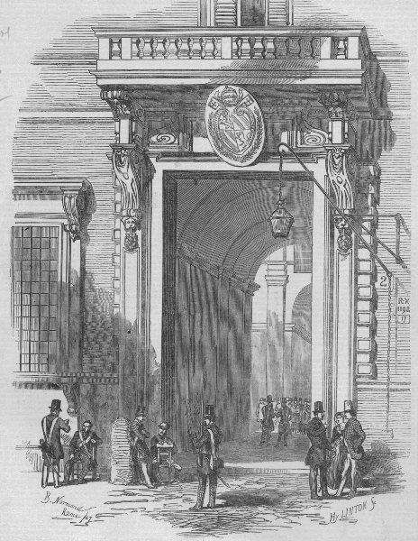 Associate Product ROME. The civic guard house, antique print, 1847