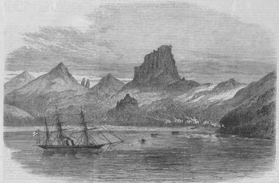 TAIWAN. Conflict between HMS Cormorant and the savages of Formosa Taiwan, 1867