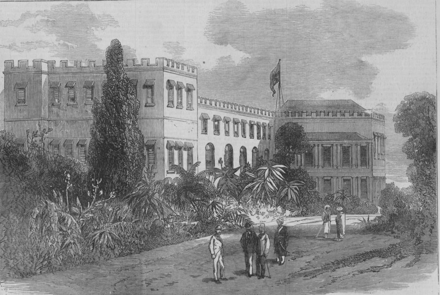 Associate Product INDIA. govt. House, Bombay (Mumbai) residence Prince Wales, antique print, 1875