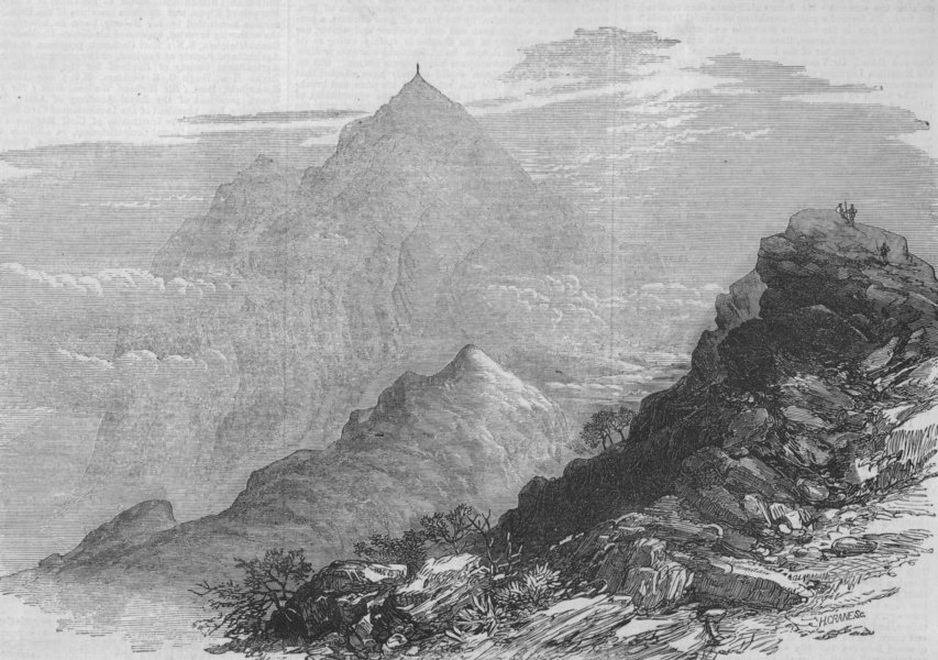 Associate Product VENEZUELA. Pico Naiguatá. The peak of Naiguata, antique print, 1872