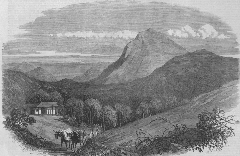 Associate Product RIO DE JANEIRO. View of the bay, from the Emperor heights near Petropolis, 1868