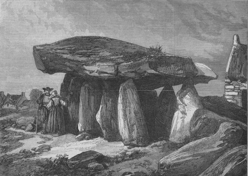 Associate Product CARNAC STONES. Druidic remains of Brittany; The Great Dolmen of Corconne, 1871