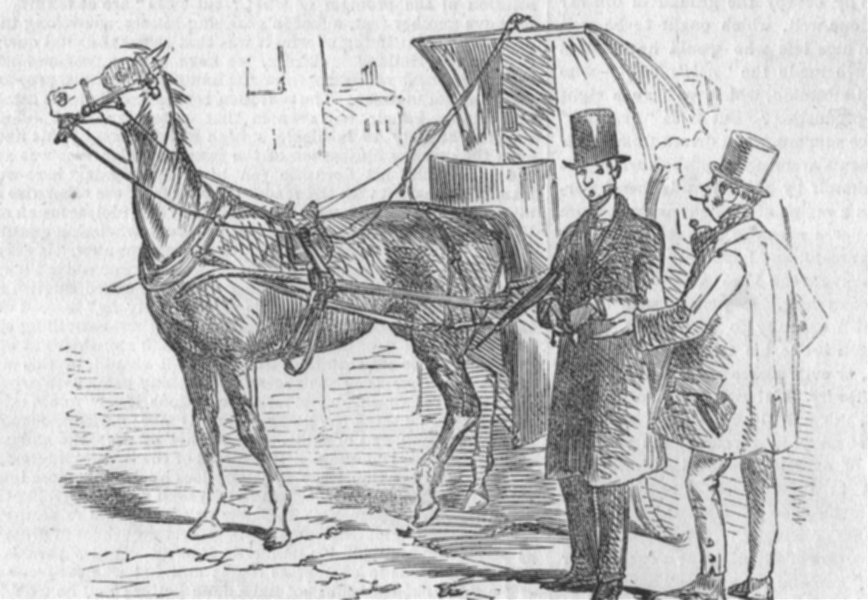 Associate Product TAXIS. London Hackney Carriage Act 1853. The Aristocratic Cabman, print, 1853