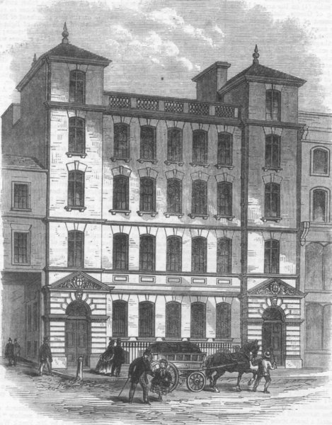 CITY OF LONDON. Station and Infirmary for the City Police, Bishopsgate, 1866