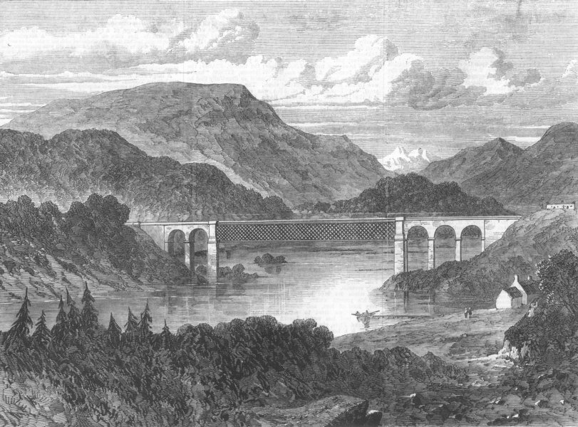 Associate Product SCOTLAND. Oykel Viaduct, Sutherland Railway, antique print, 1866