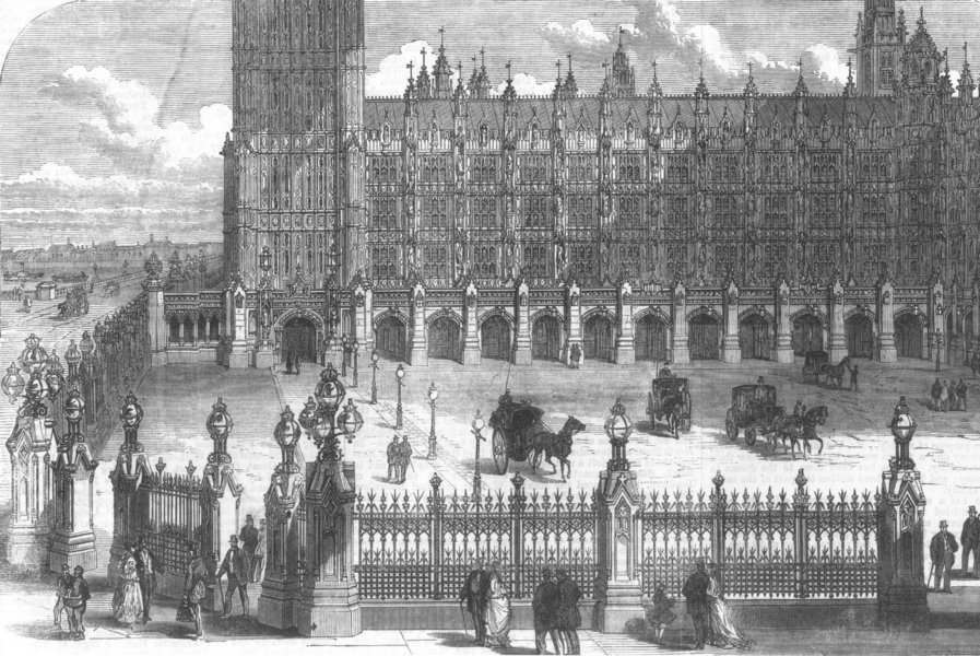Associate Product WESTMINSTER. Cloister in front of the Speaker's House, new Palace-Yard. , 1868