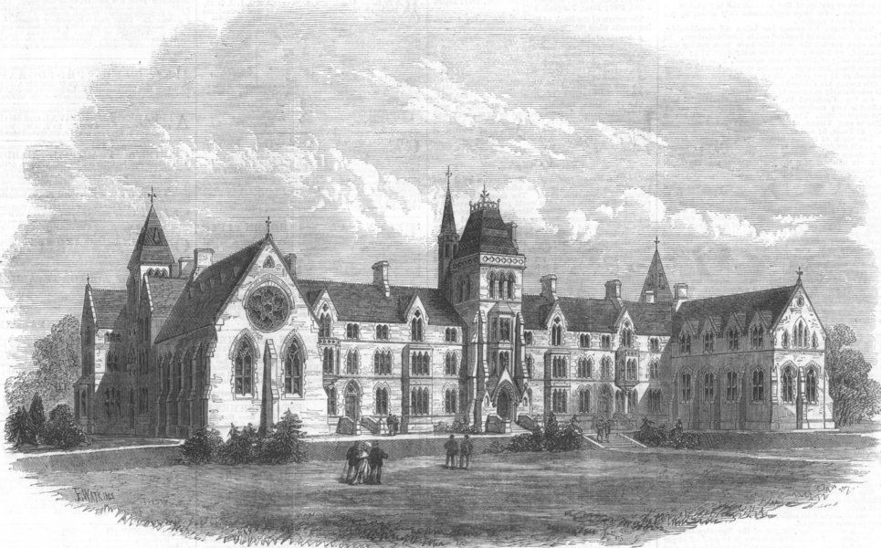 Associate Product ULSTER. New Wesleyan College, Belfast. Northern Ireland, antique print, 1868