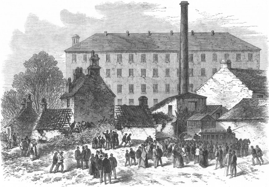 Associate Product KELVINBRIDGE. Scene of the recent accident at South Woodside. Glasgow, 1869