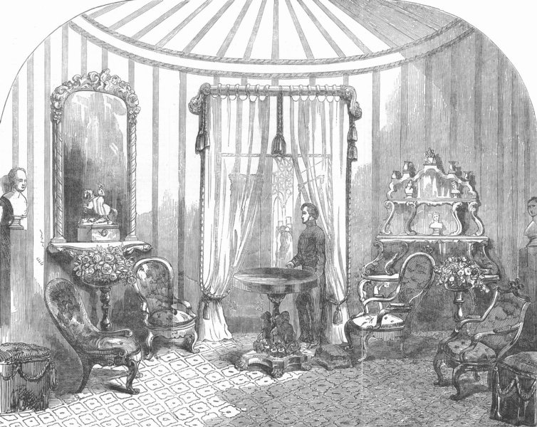 Associate Product IRELAND. Queen's visit to the Dublin Exhibition, antique print, 1853
