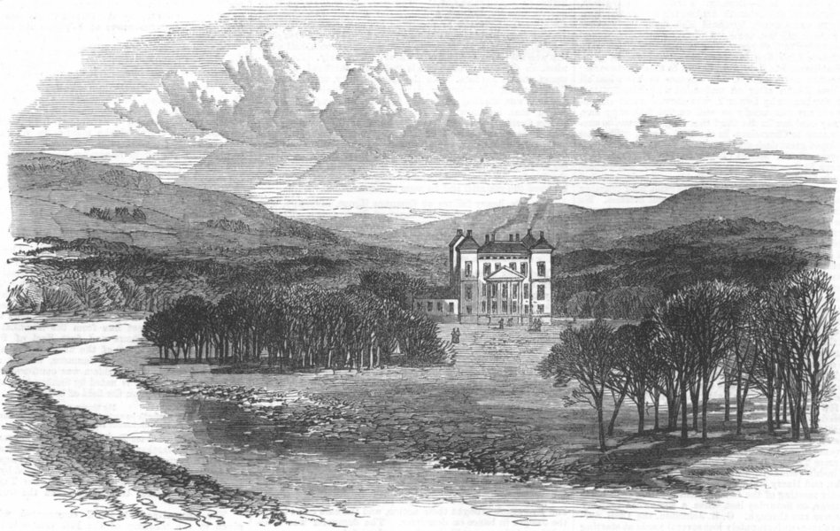 Associate Product SCOTLAND. Duff House, near Banff, the seat of the Earl Of Fife, old print, 1871