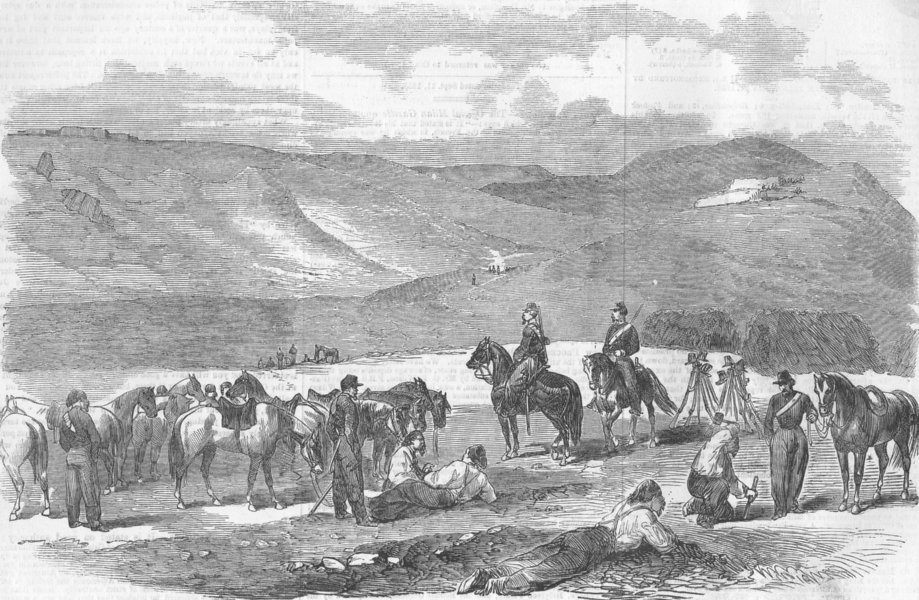Associate Product UKRAINE. Sketch in the Valley of Baidar, antique print, 1855
