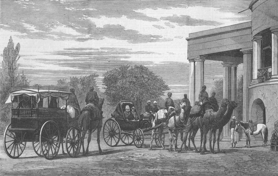 Associate Product PAKISTAN. Camel Carriage Used by Lt Gov of Punjab, antique print, 1866
