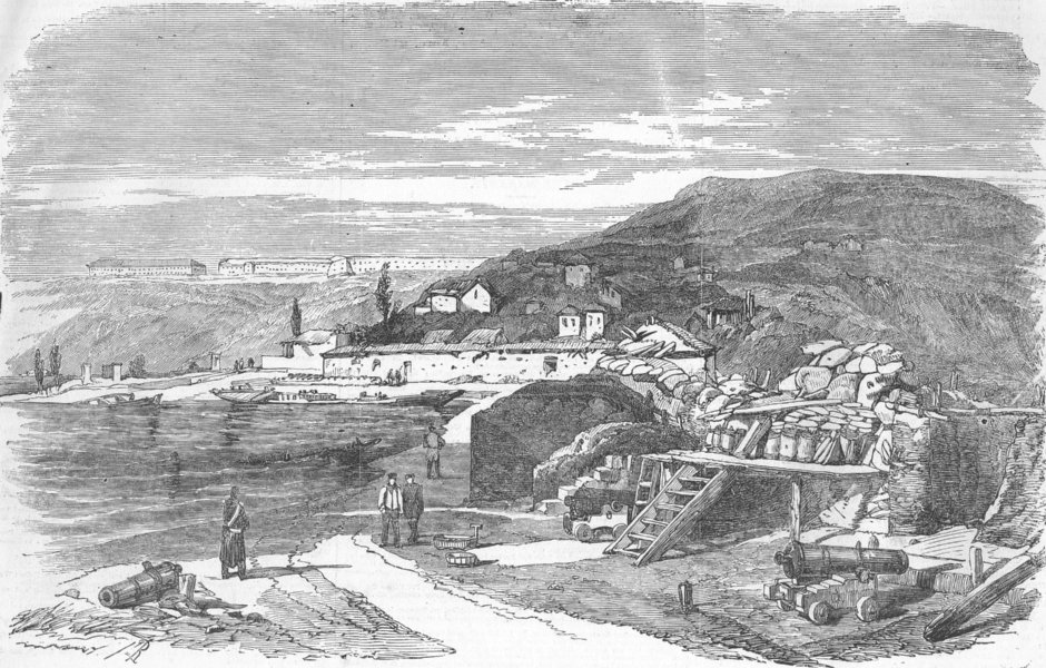 Associate Product UKRAINE. Interior of Sevastopol-Site of Fort Paul, antique print, 1855