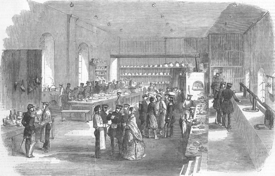 Associate Product TURKEY. Soyers Hospital Kitchen, at Uskudar Barracks, antique print, 1855