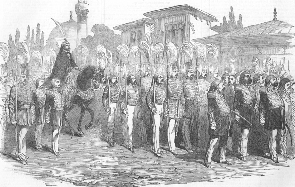 Associate Product TURKEY. Bayram at Istanbul, Procession of Sultan, antique print, 1856