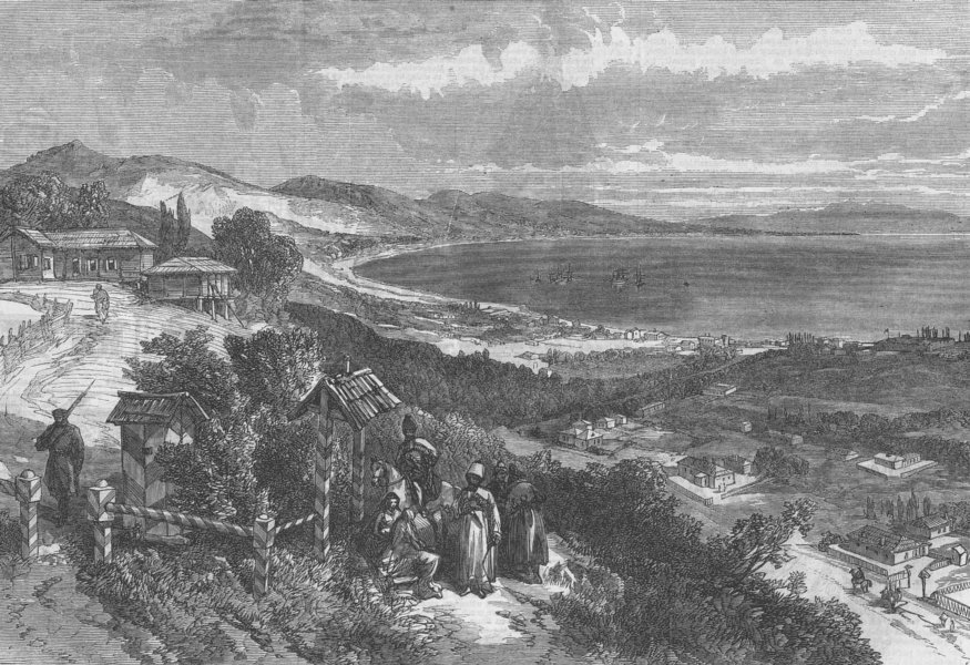 Associate Product GEORGIA. Sukhumi, Scene Of Russian-Circassian war, antique print, 1866