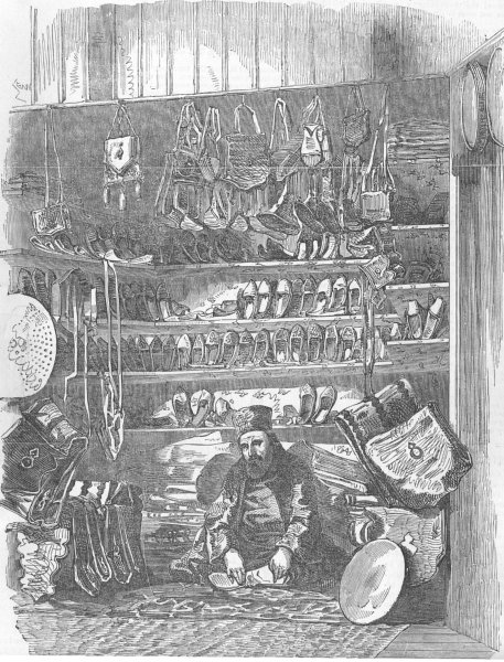Associate Product TUNISIA. The Tunis Court, antique print, 1851
