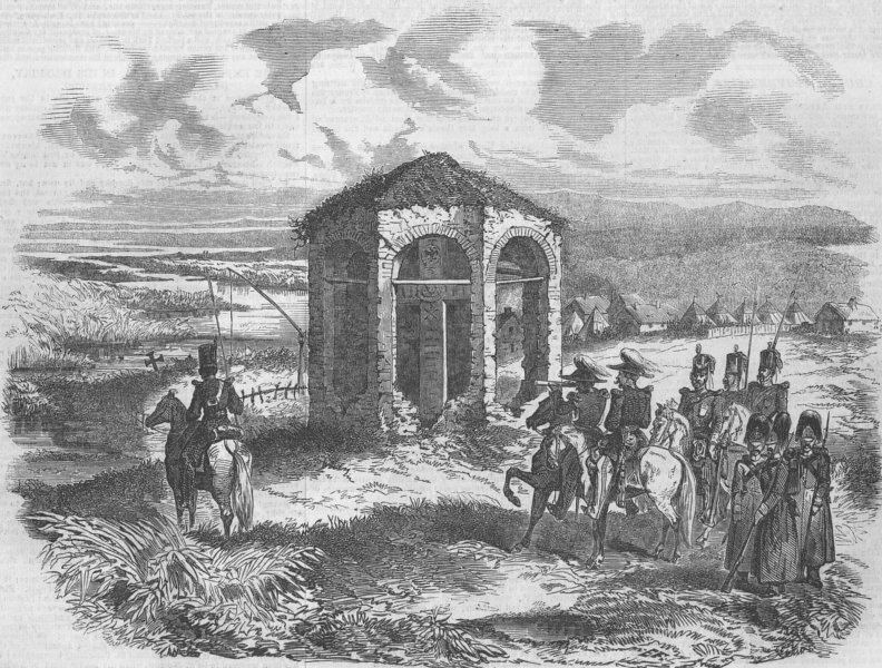 Associate Product RUSSIA. Russian Gate, at Kalougerini, antique print, 1853