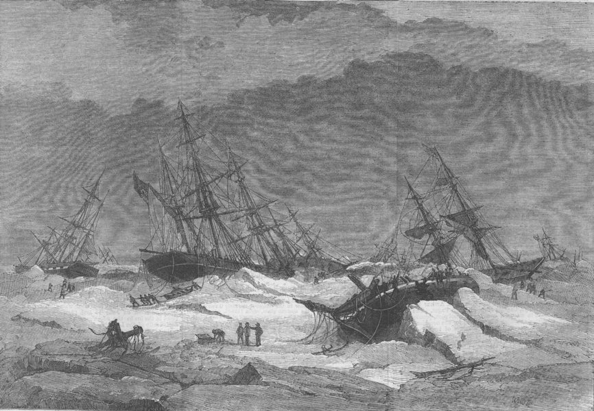 Associate Product RUSSIA. Wrecks, Coast of Lapland, White Sea, antique print, 1867