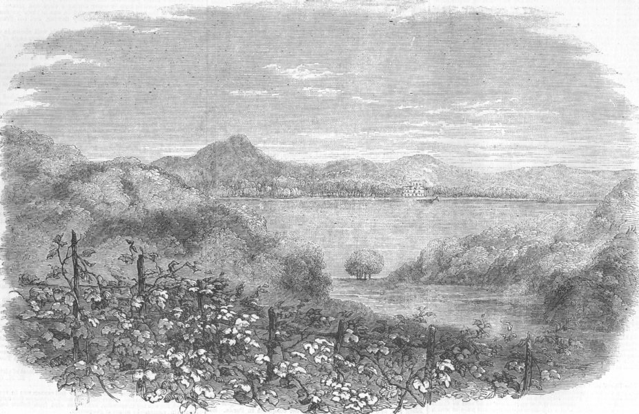 TURKEY. Buyukdere Valley and Beicos Bay, antique print, 1856