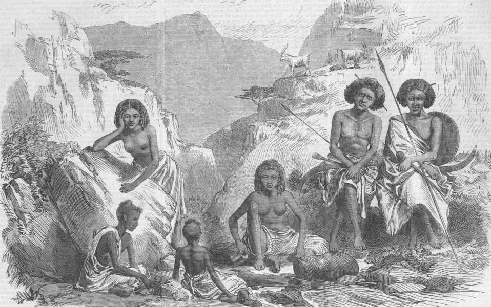 Associate Product ETHIOPIA. Shohos at Hamhamo Spring, Tekonda Pass, antique print, 1867