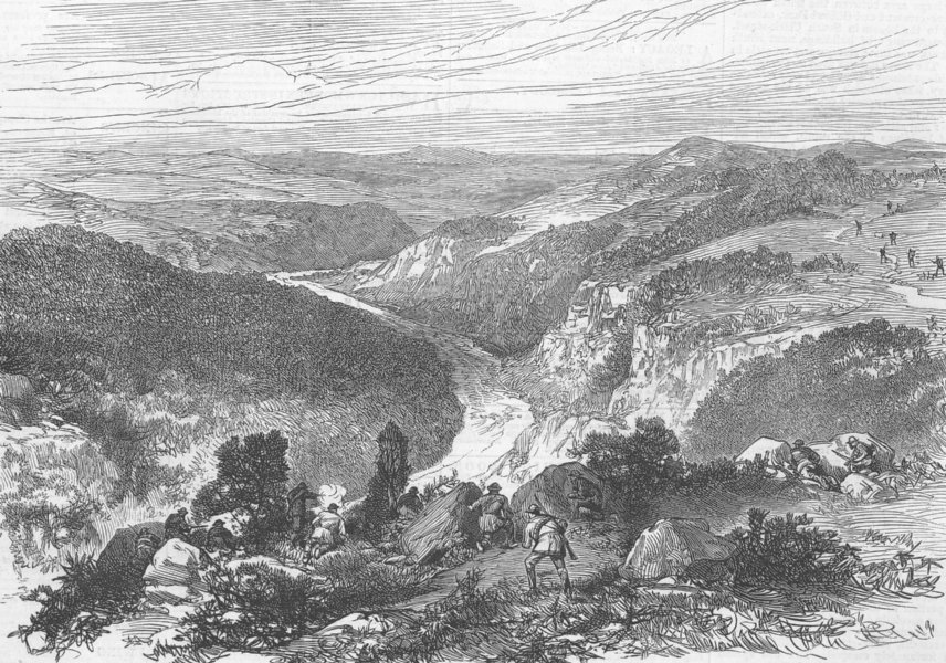 Associate Product SOUTH AFRICA. Xhosa War. Buffalo River nr Ft Jackson, antique print, 1878