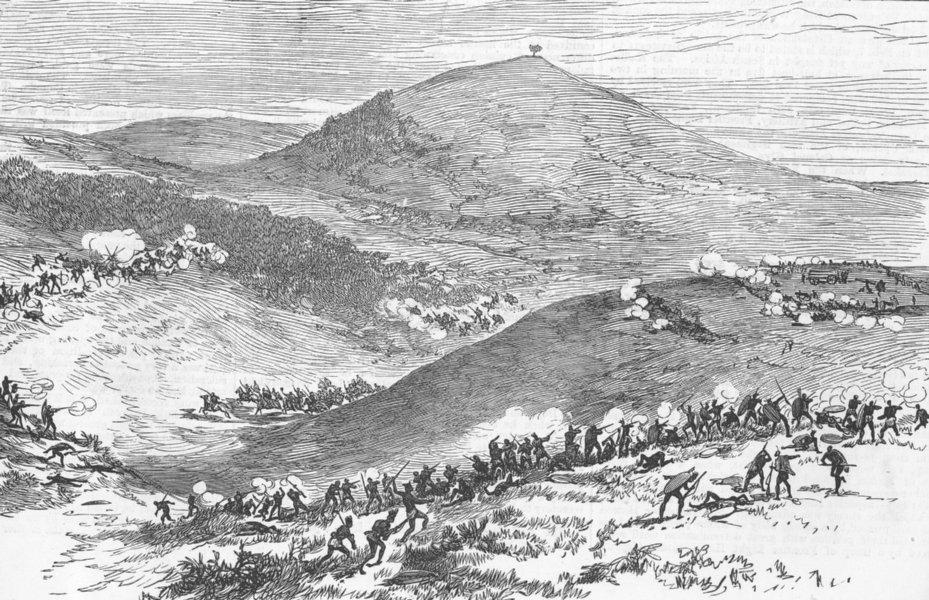 Associate Product SOUTH AFRICA. 9th Xhosa War. Battle of Quintana, antique print, 1878