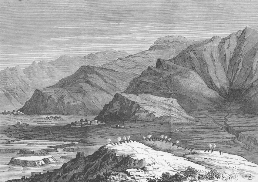 Associate Product PAKISTAN. Jowaki Expedition. The Surgosha Ridge, antique print, 1878