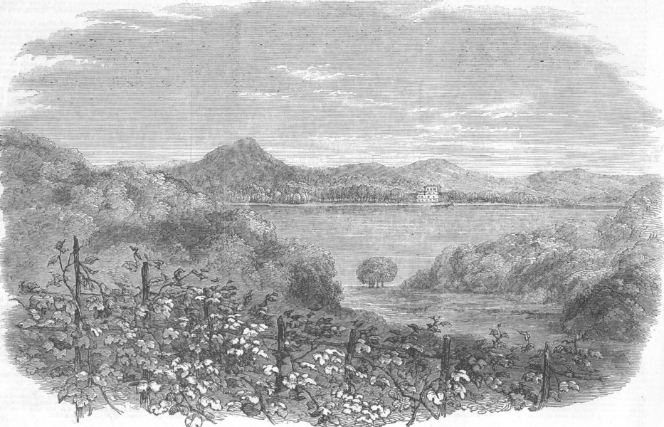 Associate Product TURKEY. Crimean War. Buyukdere Valley, & Beicos Bay, antique print, 1856