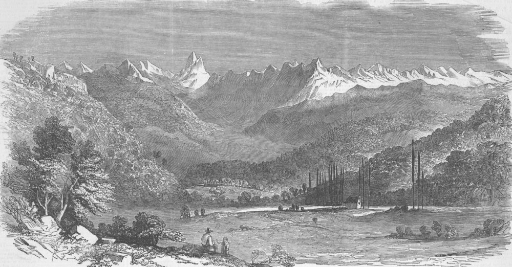 Associate Product FRANCE. The Valley of Gan near Pau, antique print, 1850