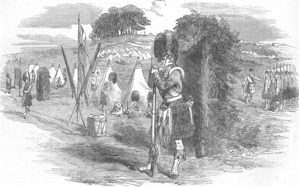 Associate Product SCOTLAND. Highlanders, antique print, 1853