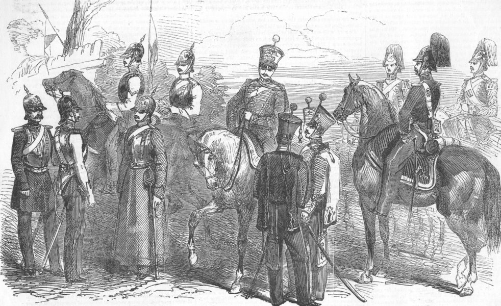 Associate Product RUSSIA. Crimean War. Russian Cavalry, antique print, 1853