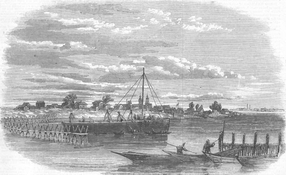 Associate Product RUSSIA. Fishing Station Below Astrakhan, antique print, 1857