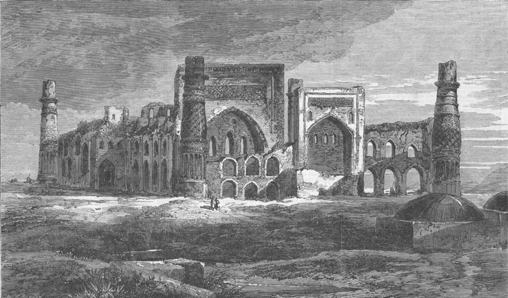 AFGHANISTAN. Herat. Masella ruins, antique print, 1863
