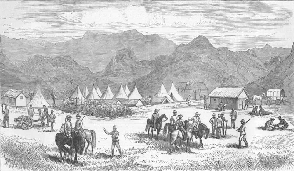 Associate Product SOUTH AFRICA. Xhosa War. Sekokuni attack, Fort Oliphant, antique print, 1878