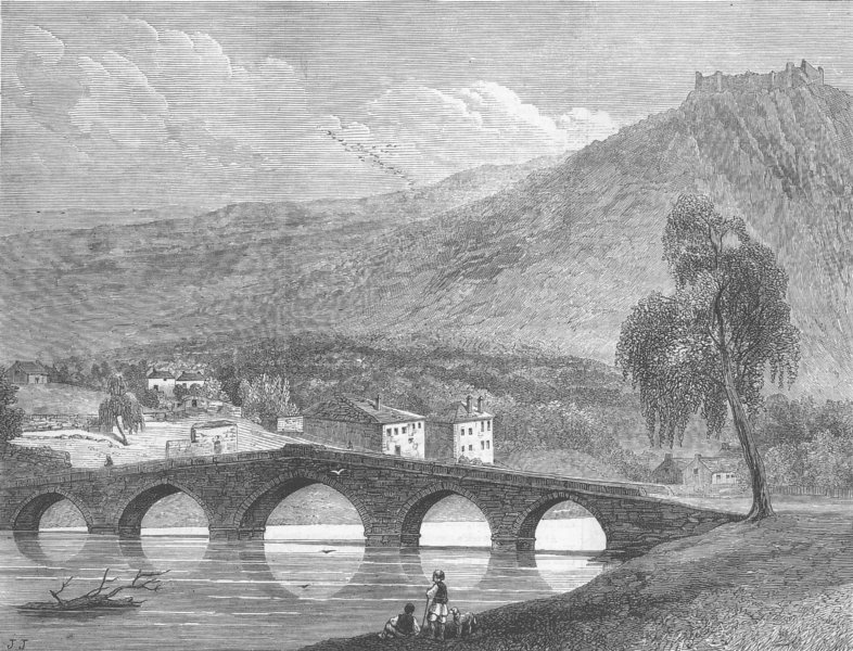 Associate Product BOSNIA. Castle & Bridge of Blagai , antique print, 1876