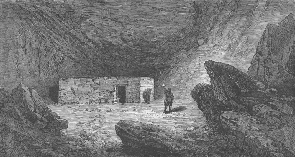 Associate Product MAMMOTH CAVE OF KENTUCKY. House used by Tuberculosis patients, old print, 1876