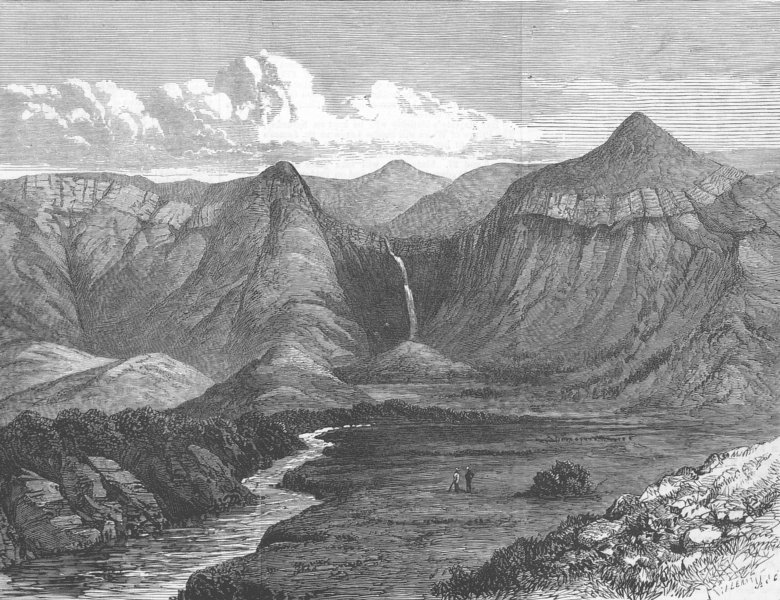 SOUTH AFRICA. Transvaal. Crocodile River Valley, antique print, 1877