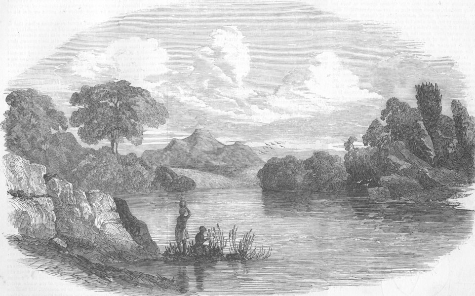 Associate Product SOUTH AFRICA. Xhosa War. Kat River, nr Ft Beaufort, antique print, 1852