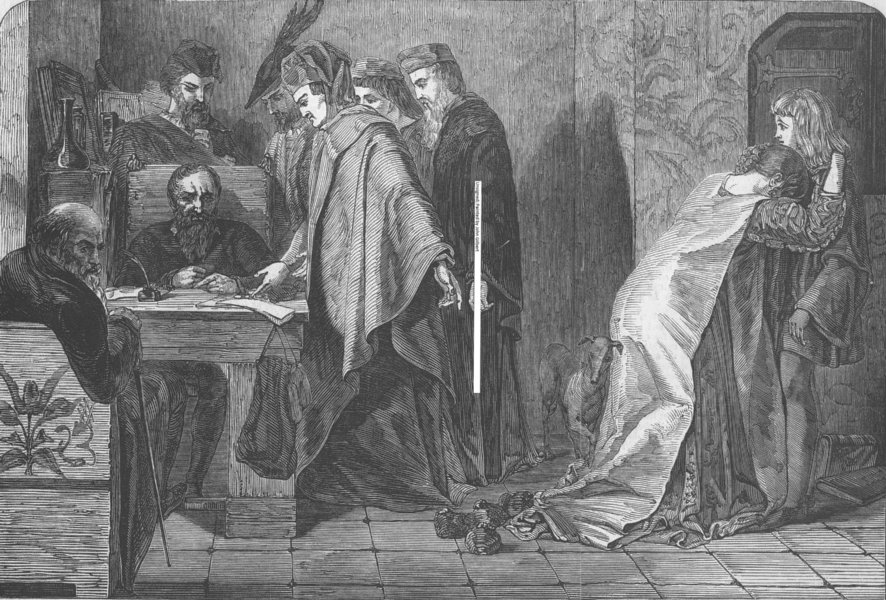 Associate Product SHAKESPEARE. Shylock refusing 3x amount of his bond, antique print, 1849