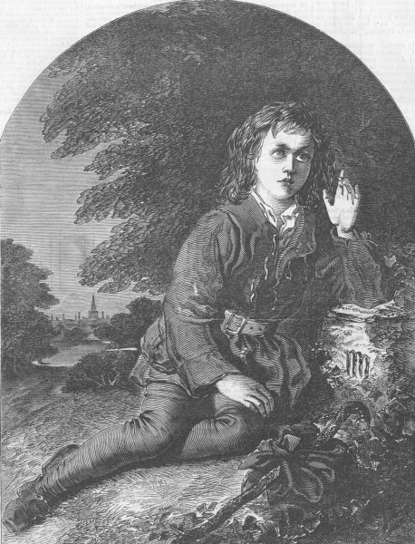 SCOTLAND. Whittington resting, Highlanders Hill, antique print, 1858