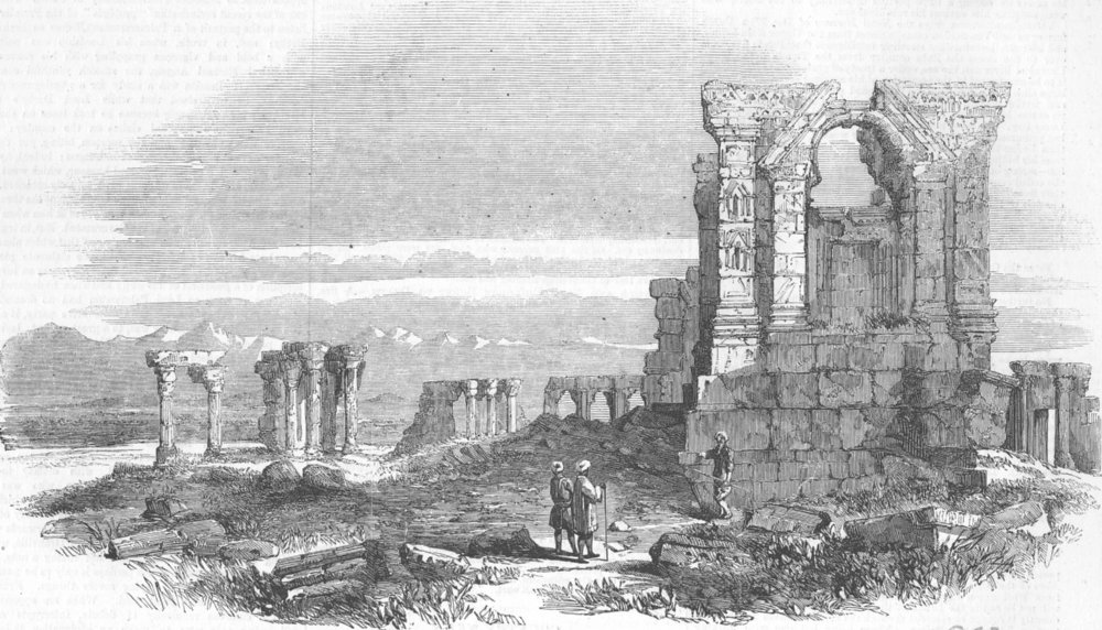 Associate Product PAKISTAN. Ruins of temple, nr Islamabad, antique print, 1857