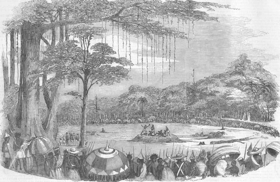 Associate Product GHANA. Execution of Assin Chiefs, Gabriel & Chiboo, antique print, 1853