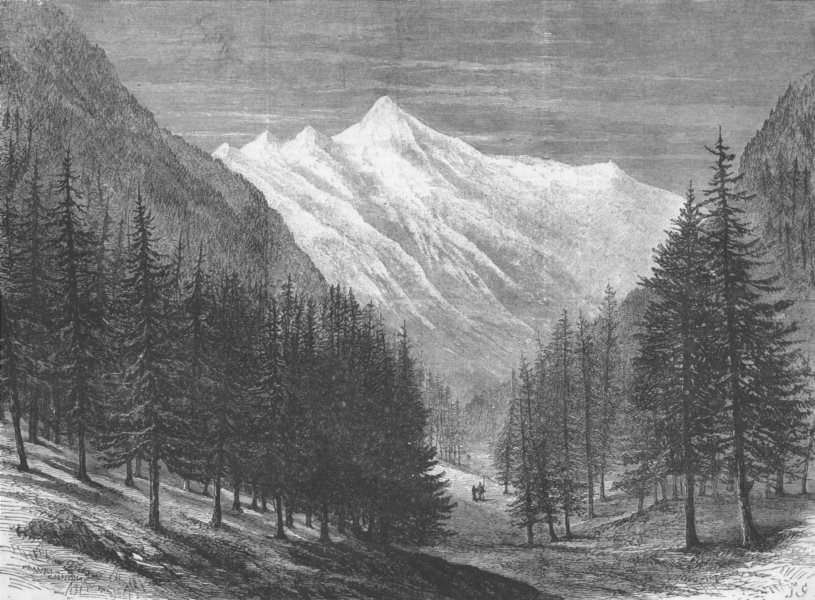 Associate Product SWITZERLAND. Bernina Glacier, nr Pontresina , antique print, 1882