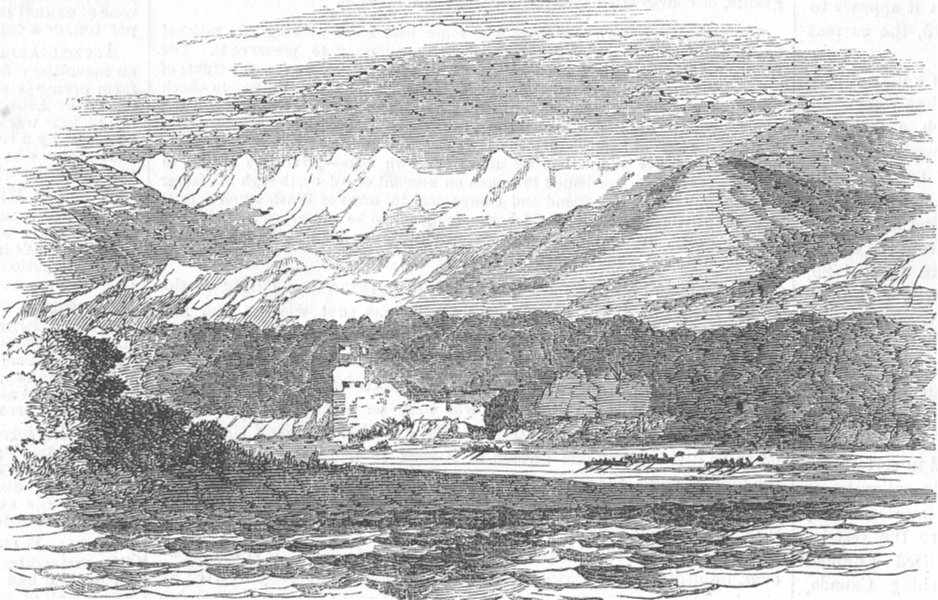 Associate Product GEORGIA. Fort Anaklea, Inguri River, antique print, 1855